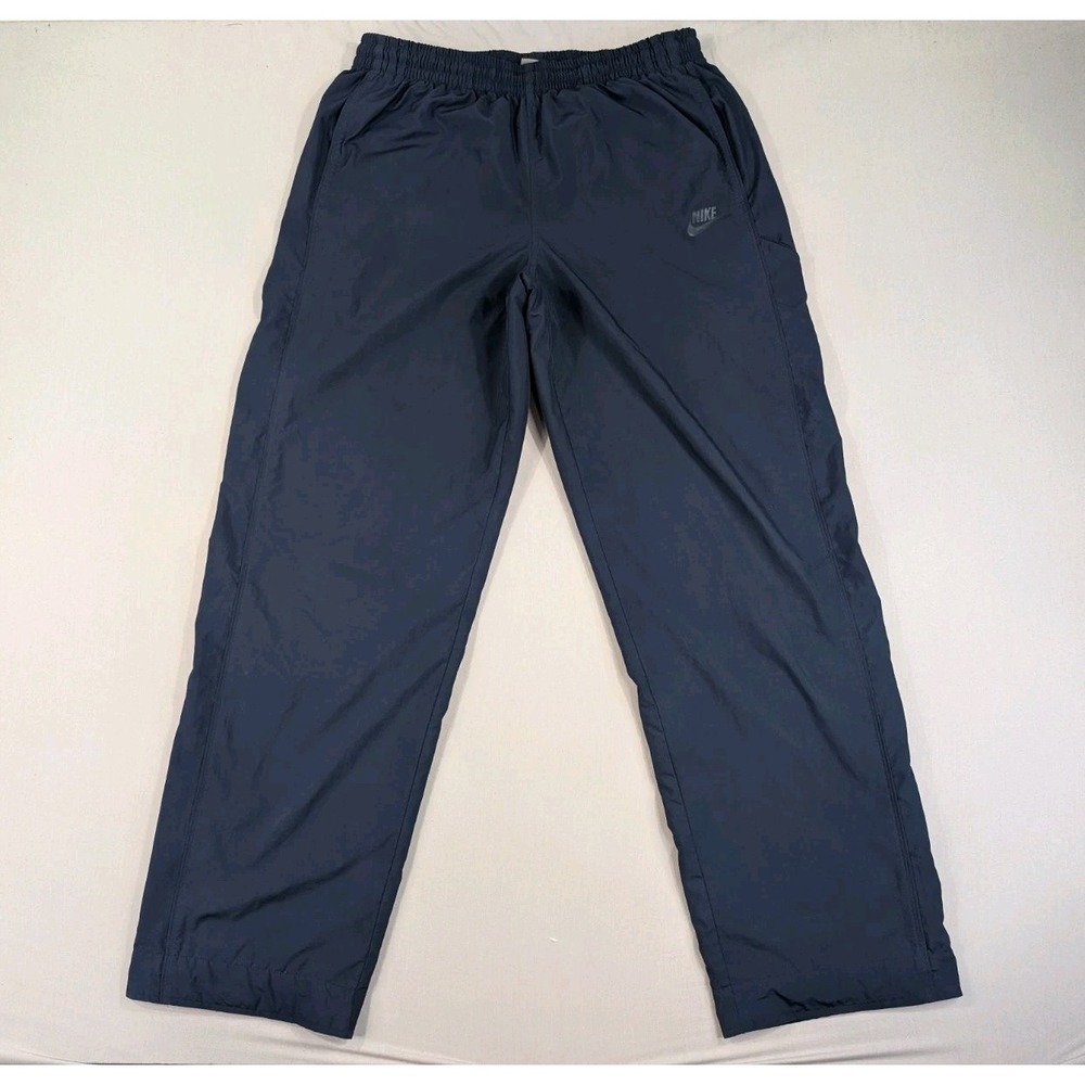 Vintage Y2K Nike Track Pants Mens XL Navy Blue Mesh Lined Gray Tag Sportswear